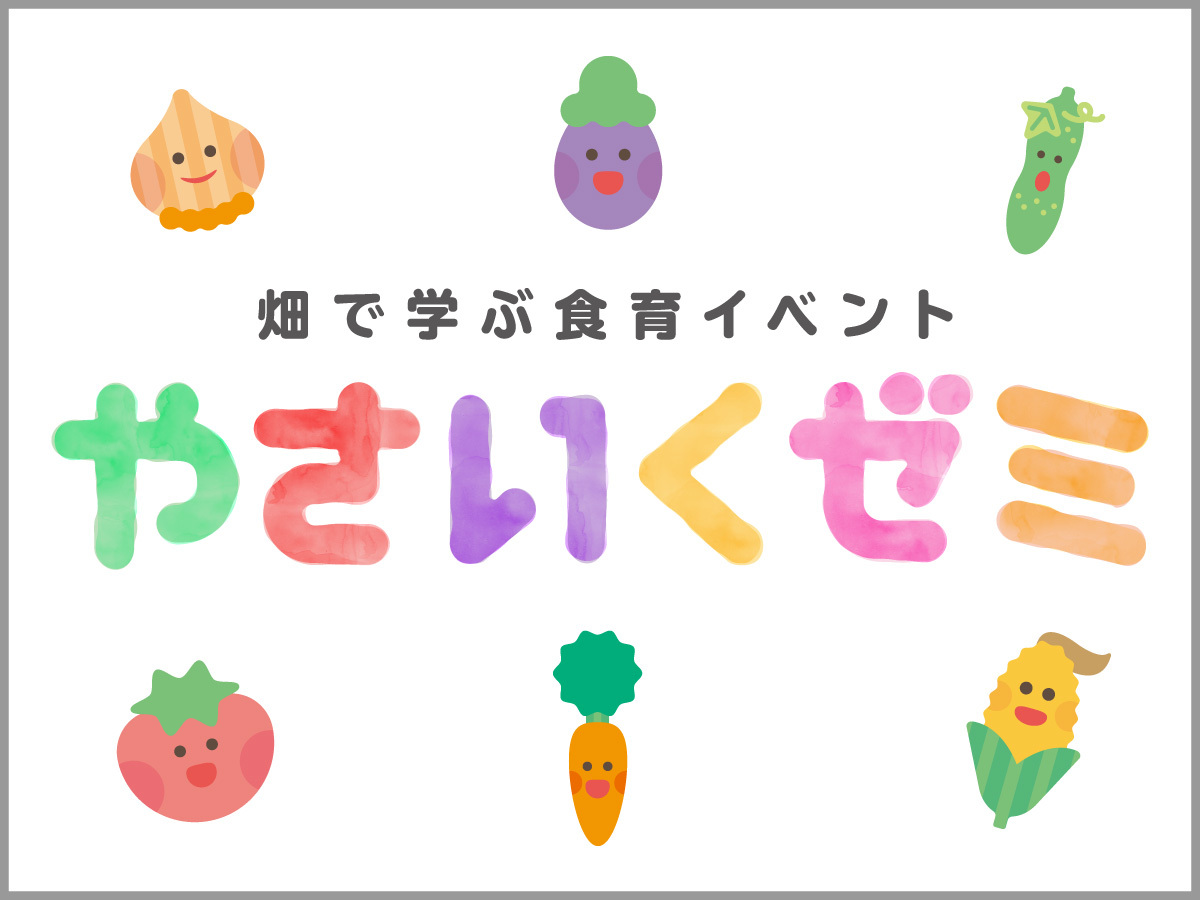 畑で学ぶ食育イベント「やさいくゼミ」ーさつまいも掘りもやります!